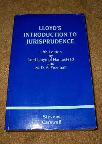Lloyd's Introduction to Jurisprudence 0459382705 Book Cover
