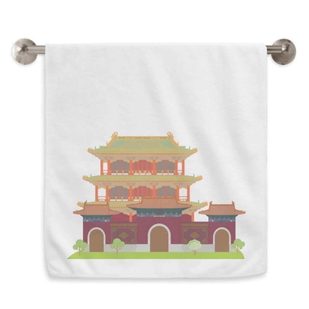 Serviette de toilette motif architecture de Chine une idée cadeau originale pour passionnés d'Asie