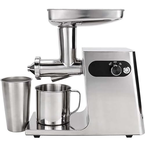 Slow Juicer, 200W Stainless Steel Masticating Juicer with Automatic Pulp Ejection, High Juice Yield for Fruits Vegetables Wheatgrass, Quiet Motor, Easy Clean, for Home & Juice Bar