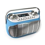 ✔️ ALIMENTACIÓN Y PORTABILIDAD: Los altavoces estéreo de 3 W emiten un sonido claro y cristalino junto al radiador pasivo para conseguir unos bajos más intensos. Esta radio antigua se conecta a la red o utiliza pilas (se requieren 4 pilas AA, no incuidas) para que puedas escucharla allá donde quieras, ideal para llevártela al jardín. También incluye una toma de auriculares para escuchar por tu cuenta.