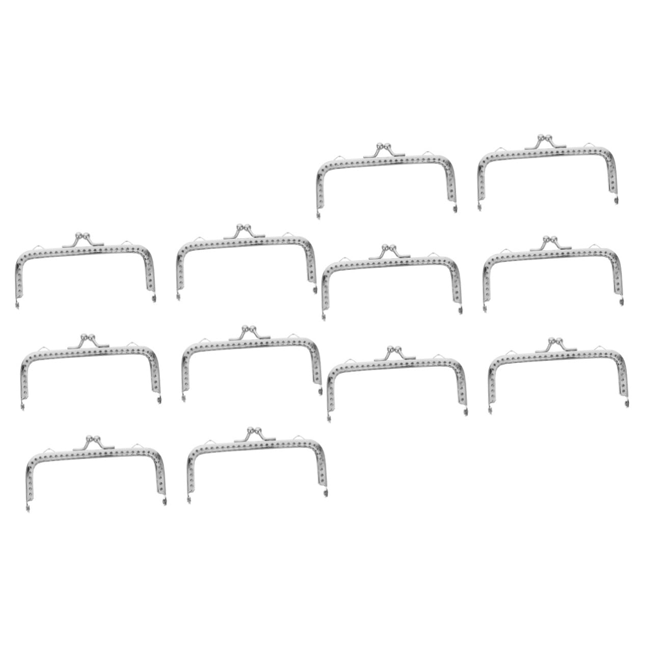TEHAUXTEHAUX 12 Pcs Bag Accessories Bag Handle Coin Bag Purse Vintage Tote Bag Silver Hand Bag Silver Tote Bag Clasp Vintage Wallet Diy Handbag Accessory Silver Decor Clutch Iron Box