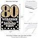 Big Dot of Happiness Adult 80th Birthday - Gold - Party Decorations - Birthday Party Welcome Yard Sign