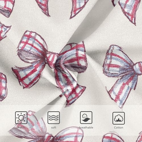 Wusikd Bows Plaid Girls' Underwear Cotton Girls Briefs Soft Toddler Underwear 2T3