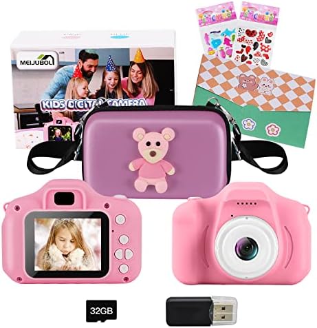 Kids Camera, Toddler Camera Children Digital Camera Toys with 13MP Video Camcorder 32GB SD Card and Camera Case for 3–10 Year Old Boys and Girls
