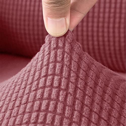 Housse de fauteuil inclinable extensible rose 4 pièces pour protection de meuble complète