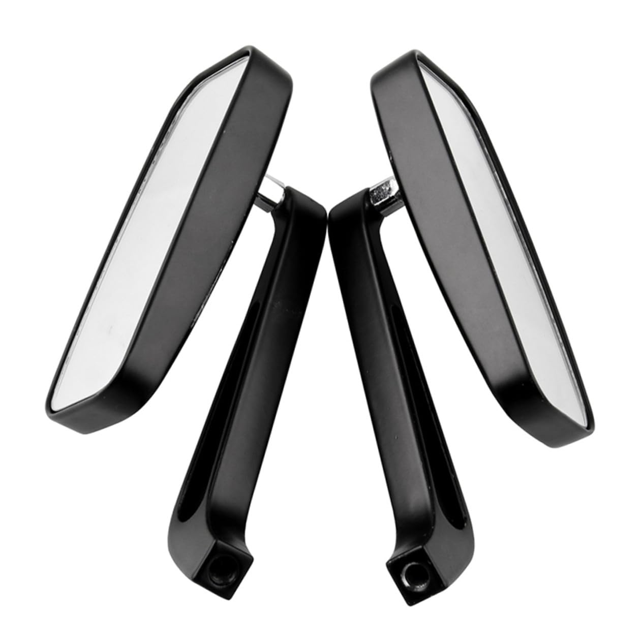 Specchietto Retrovisore Moto Manubrio 1 Paio Metallo Nero