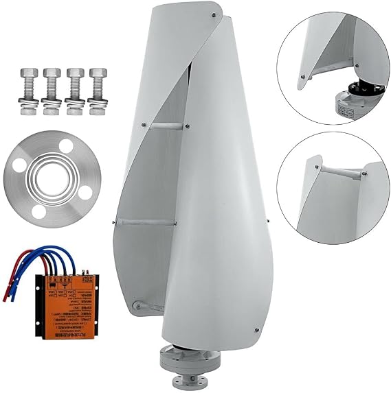 PERON 5000W Wind Turbine Vertical Axis Permanent Magnetic Levitation with Controller, Home Windmill Low Wind Turbine for Home Camping RV Garden (12V)
