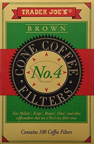 Trader Joe's - Filtros de café con cono marrón, paquete de 100 unidades, 2 unidades (200 filtros en total)