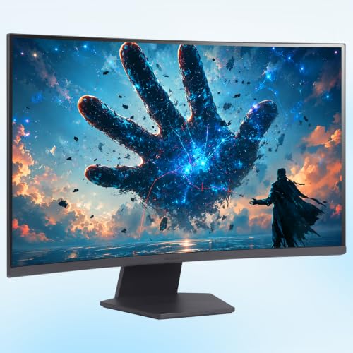 Image of LG 32 inch Curved Gaming Monitor, QHD 2560x1440, 180Hz Refresh Rate, 1ms GtG, 1000R Panoramic Curvature, AMD FreeSync, HDR10 sRGB 99%, 3-Side Borderless, HDMI, DisplayPort, Tilt Adjustable