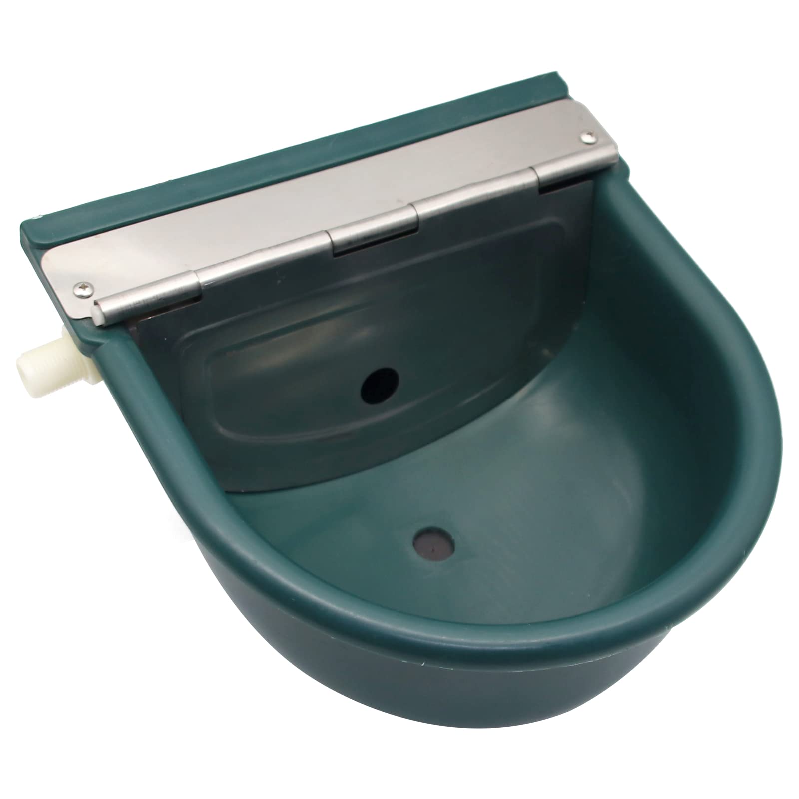 Automatischer Wassernapf aus Kunststoff für Pferde, Rinder, Ziegen, Schafe, Hunde, Bauernhof-Qualität, Schaf-Wassertrog (mit Ablaufloch und 100 cm Rohr) (ohne 100 cm Rohr)