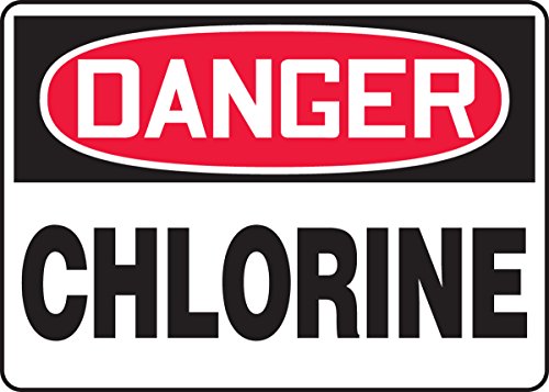 Panneau de danger chlorine en aluminium pour la sécurité industrielle 25x35 cm