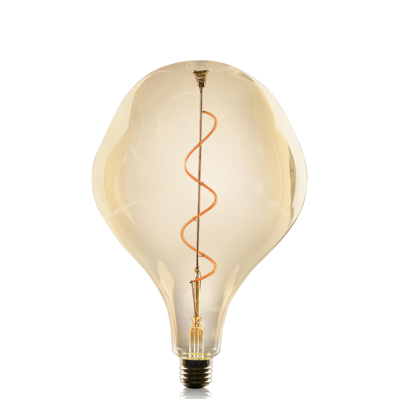 Grande lampadina a LED E27, lampadina irregolare 3W in forma insolita 2200K bianco caldo, illuminazione decorativa in oro dorato 27CM, può essere utilizzata come lampada a sospensione, non dimmerabile