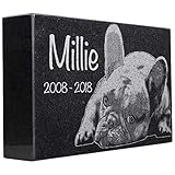 Black Granite Memorial Headstone for Lost Loved Ones, Dogs, Cats, and Family Pets. ' Great for Your...