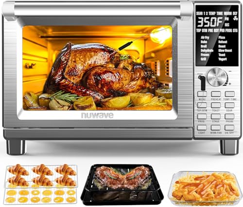 Nuwave Bravo Air Fryer Toaster Smart Oven, 12-in-1 Countertop Convection
