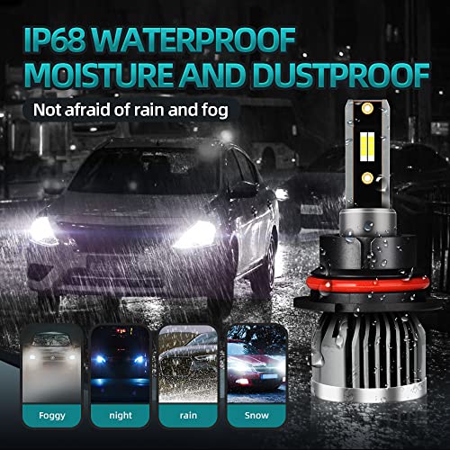 Crosspassion 2023 Upgraded 9007/Hb5 Led Headlight Bulbs High Low Beam Combo,20000Lm Super Bright, Headlights Conversion Kit 6000K Xenon White, Halogen Replacement With Fan,Pack Of 2 #TOP5