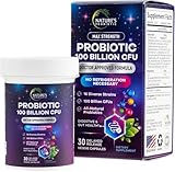 Probiotics for Digestive Gut Health - 100 Billion CFU Per Capsule, 16 Premium Strains & Prebiotics - Best Probiotics for Women & Men, Occasional Constipation, Gas, Immune Health Support - 30 Capsules