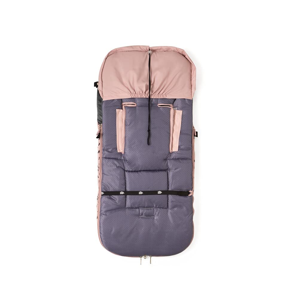 Interbaby Chanceliere Bebe Poussette Couverture Poussette Bebe Hiver, Doux | Sac de Couchage Poussette Bebe Détachable, Double Ouverture, Lavage Facile, Matériaux Antiallergiques, Montan Rose