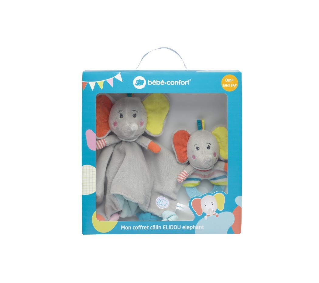 Amazon Com Bebe Confort Set De Regalo De Peluche Para Recien Nacidos Elidou El Elefante Y Sonajero De Elefante Juguetes Y Juegos