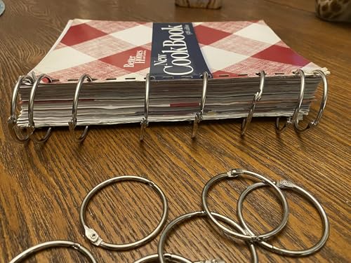 Image of Satra Traders Metal Book Binder Rings - Durable Loose Leaf Rings for Index Cards, Flashcards, Keychains, Scrapbooks & Office Organization - Easy to Open & Close | Size : 31mm | Qty : 10pcs (Silver)