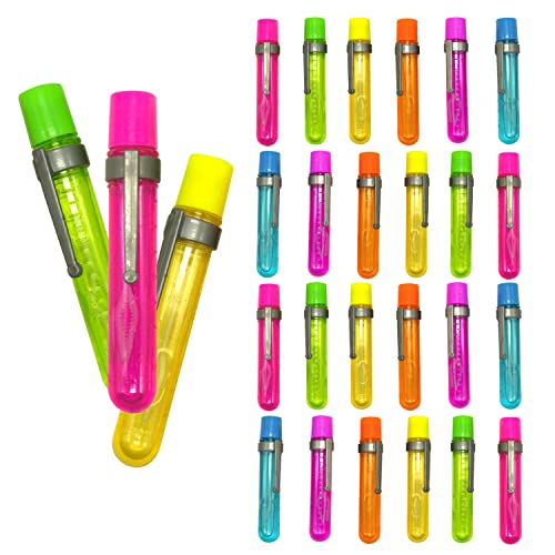 Dazzling Toys Bubble Test Tube – Pack of 24 Bubble Wands with Liquid Tubes for Kids, Cool Outdoor Game Supplies for Children, Party Favor Stuff, Gifts for New Year & Birthday, Summer Toy for Toddler