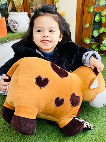 Image of DearJoy Big Size Fibre Filled Stuffed Animal Cow Soft Toy for Baby of Plush Hugging Soft Toy for Kids boy Girl Birthday Gift (50 cm, Brown)