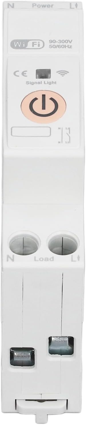 WiFi Circuit Breaker Remote Light Switch with a Comprehensive Range of Functions for Household Appliances AC 90-300V 2p, Voice Control for Smart Home Living (25A)