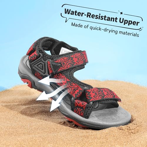 Image of DREAM PAIRS Boys Girls Sandals Kids Adventurous Light-Weight Adjustable Straps Summer Water Shoes (Toddler /Little Kid /Big Kid)