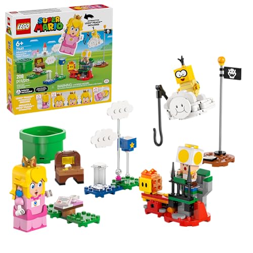 LEGO® Super Mario™ Aventuras interactivas Peach™ Juguete de construcción Infantil, Figura de un Toad Amarillo, Regalo Nintendo® para niñas y...