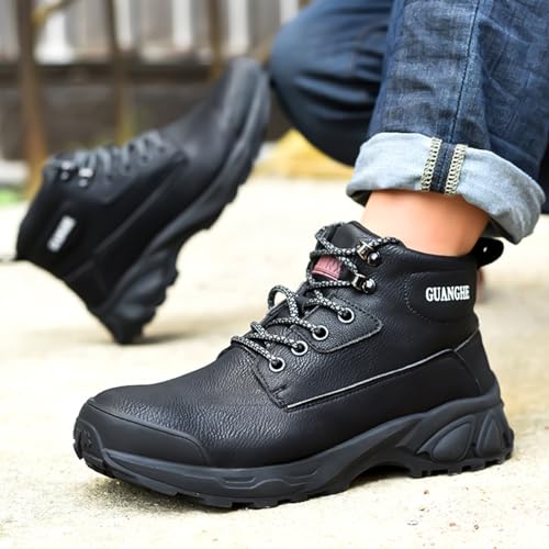 Image of Nutropa Steel Toe Boots for Men Women, Lightweight Work & Safety Shoes Outdoor Protection Footwear Puncture Proof Industrial and Construction Shoes