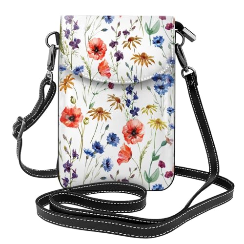 Petit sac bandoulière coquelicot sauvage pour sorties citadines et balades légères
