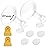 Nenesupply Pump Parts with 27mm Flanges Compatible with Medela Breastpumps Incl. Flange Breastshield Valve Membrane for Pump in Style Symphony Swing Not Original Medela Pump Parts