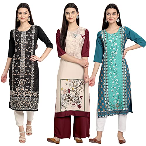 Image of Women's Crepe Straight Kurta