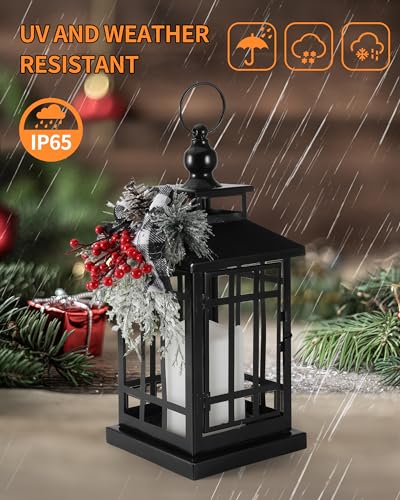 iStatue-Metal-Black-Christmas-Lantern-with-Flameless-Candle-14-Modern-Farmhouse-Decor-Festive-Holiday-Rustic-Home-Gifts-for-Indoor-Outdoor-Xmas iStatue Metal Black Christmas Lantern with Flameless Candle 14 Modern Farmhouse Decor Festive Holiday Rustic Home Gifts for Indoor Outdoor Xmas