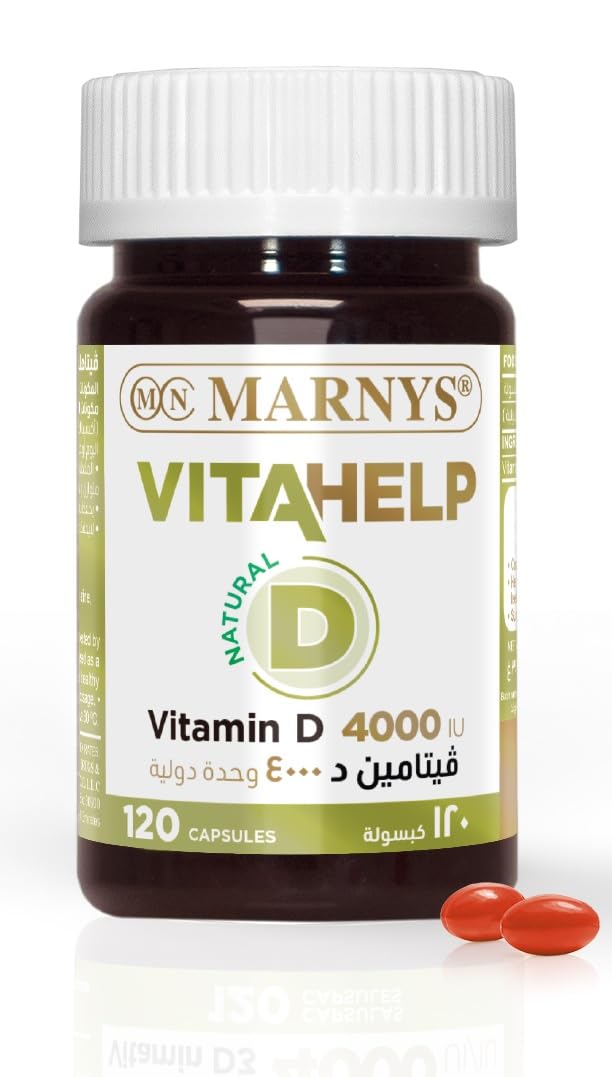 MARNYS VitaHelp D 4000 IU 120 Capsules Value Pack, High-Strength Vitamin D3 Cholecalciferol Food Supplement for Adults, Bone, Immune & Muscle Support, Four-Month Supply