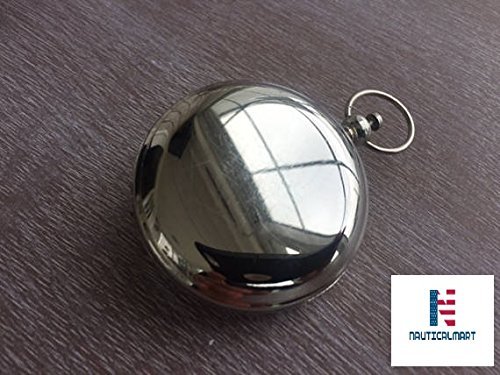 Brújula de Latón con Reloj de Sol, Cadena y Bolsa de Terciopelo - Regalo Náutico Vintage con Elegancia y Accesorio Steampunk miniatura 6