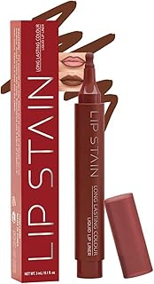 Lápiz de labios mate, color marrón rojizo, resistente al agua, altamente pigmentado y sedoso, lápiz de contorno de labios de larga duración, efecto tatuaje natural, maquillaje de 05