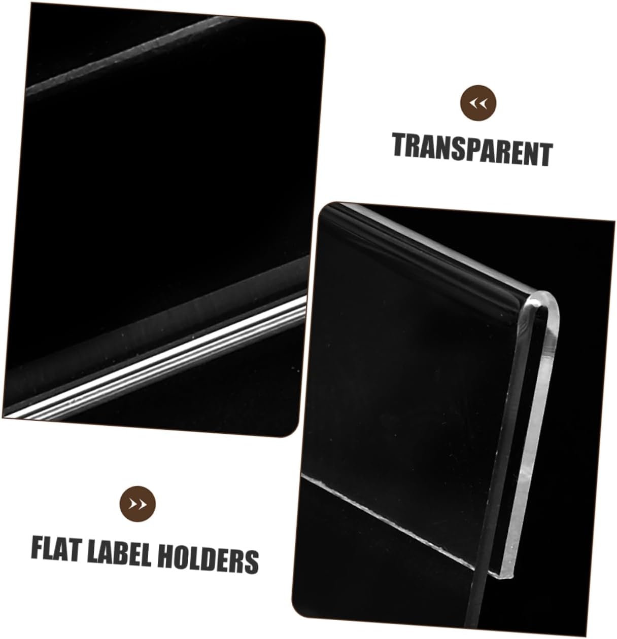 20pcs Transparent Acrylic Price Tag Holders Wall Mounted Display for Retail Stores Supermarkets and Market Stalls Clear Label Holders for Accurate Price Visibility