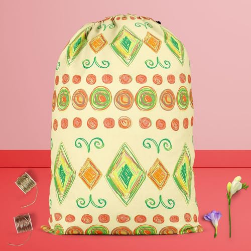 Image of ArtzFolio Hand Drawn Design D4 | Reusable Sack Bag | Bag for Gym, Storage, Vegetable & Travel