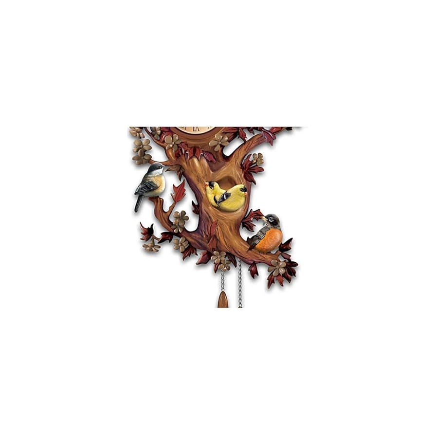 McCook Bend The Tree【SoftTouchPre】 Treetop Chorus Songbird Sculptural Wall Clock