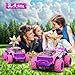 iDrone Remote Control Car for Girls: 1:20 Scale Pink Purple Rc Truck with LED Light and DIY Windmills - 20Km/h All Terrain Fast RC Cars, 2.4GHz Monster Truck Toys for Kids Gift