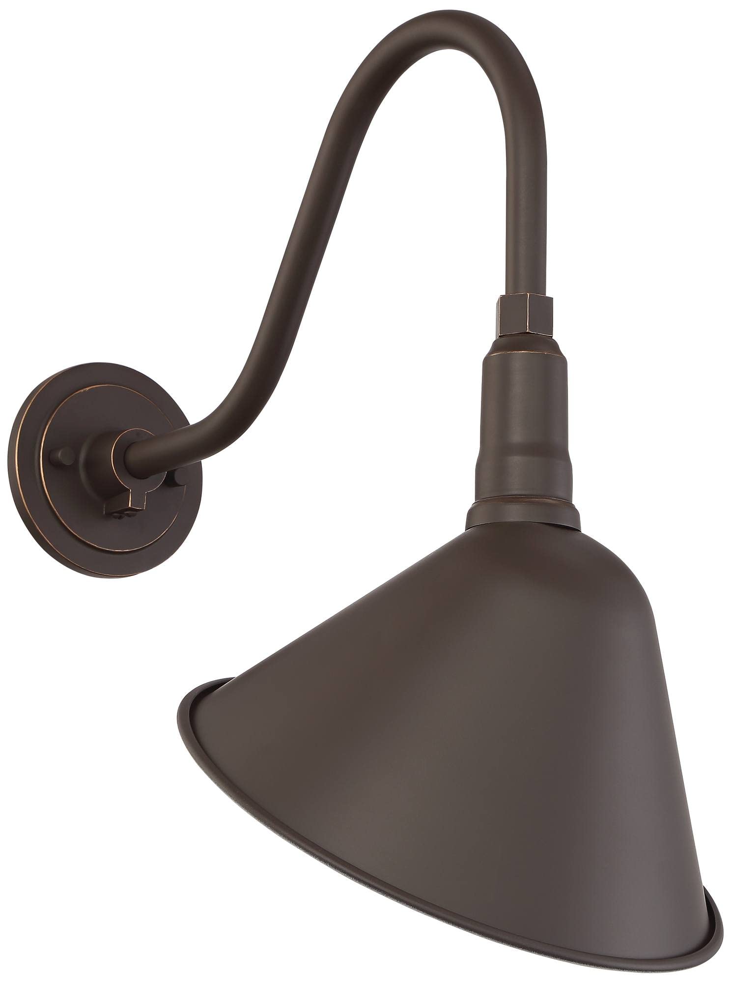 Franklin Iron WorksNeihart Farmhouse Rustic Wall Light Sconce Rustic Bronze Brown Metal Hardwired 10 1/2" Fixture Curving Gooseneck Arm for Bedroom Bathroom Vanity Living Room Home Hallway Dining