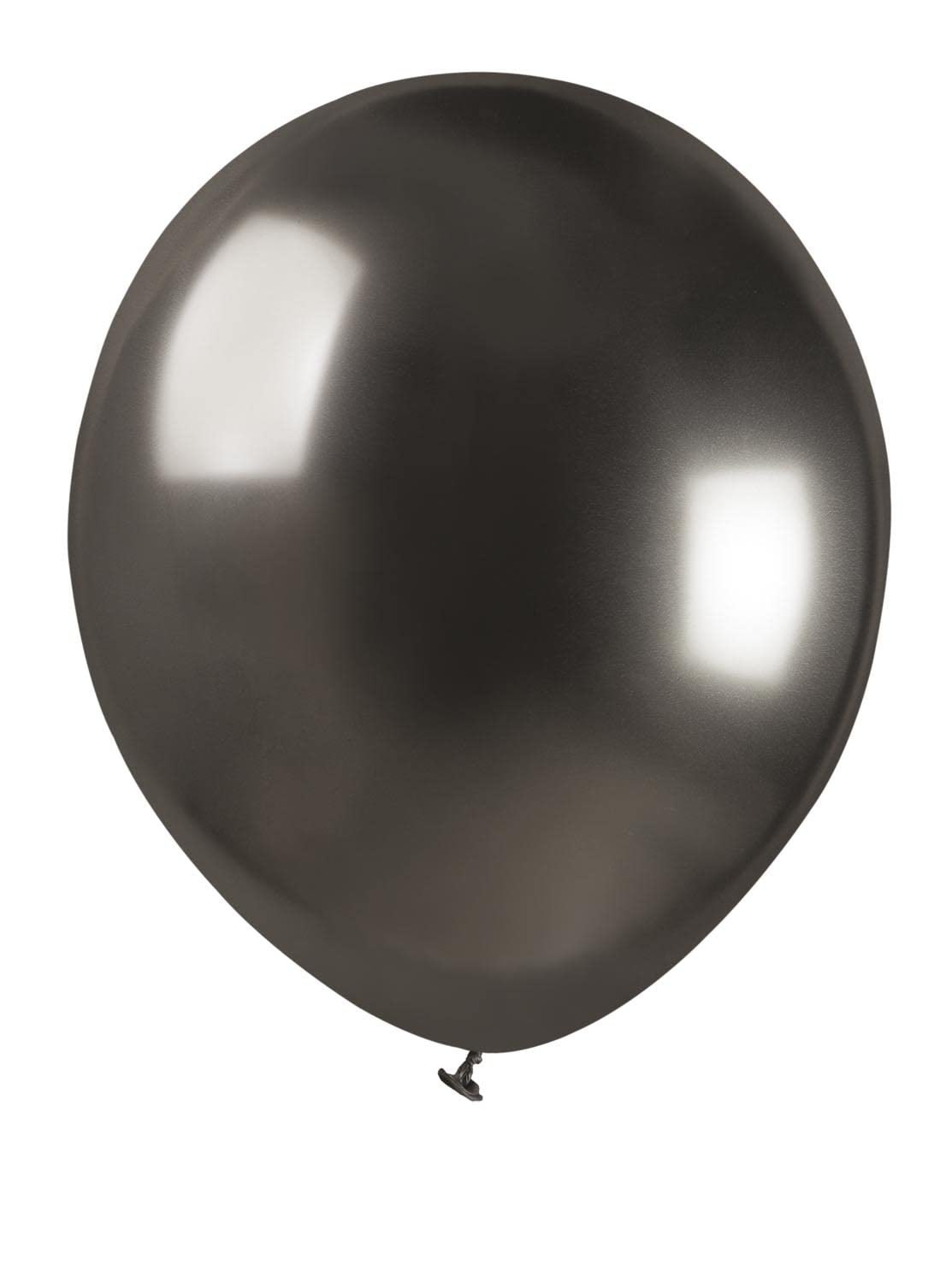 Pack 100 balloons metallized in natural latex Premium Quality A50 (Ø 13cm / 5"), black metallized — image 1
