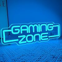 RuCvixkt Gaming Zone Neon Sign,Game Zone Neon Signs for Teens Gamer Room Decor, Gaming Light Sign for Game Wall Decor, Led USB Powered for Gamer Gifts Boys, Kids