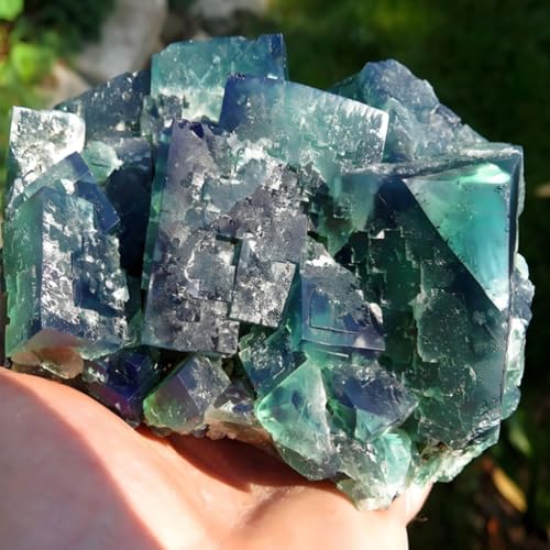 Fluorite verte pierre brute géode quartz de 500g déco sorcellerie lithothérapie