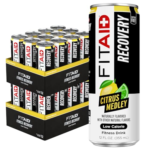 FITAID Post Workout Recovery Drink, Citrus Medley, 12 fl oz (24-Pack)