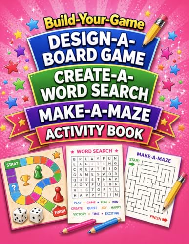 Build-Your-Game Activity Book: Design-A-Board Game, Create-A-Word Search & Make-A-Maze | Draw, Build & Play Your Own Puzzle Games for Kids (Build-Your-Game Series) image 2