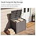 EAST OAK Outdoor Storage Box, 31 Gallon Deck Box Indoor and Outdoor Use, Waterproof Resin Storage Bin for Package Delivery, Patio Cushions, Gardening Tools, Lockable, UV Resistant, Grey