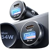 LISEN しがーソケット usb シガーソケット usb-c【業界最小・PD36W+QC18W急速充電】車 充電器 12V/24V全対応 PD3.0/QC3.0/PPS対応 金属ボディ・2ポート・iPhone 17 30分で50%充電 カー用品 便利グッズ 車内 車インバーター シエンタ 10系・ハスラート iPhone 17 Samsung iPad Switch2 Kindle対応
