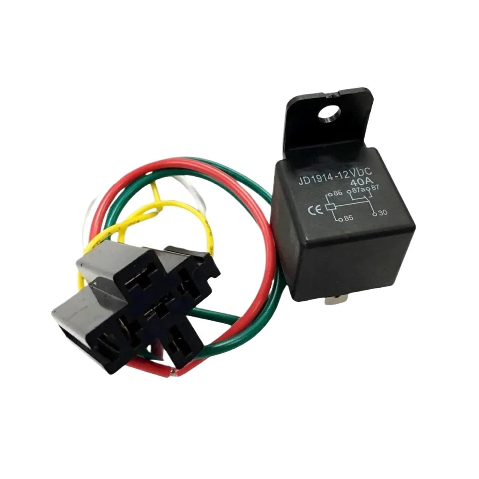 Juego de 5 relés JD1914 for automóvil, relé automotriz, 12 V, 40 A, 5 pines, zócalo de relé de CC AMP, arranque 1 NO + NC, motocicleta(5 sets 5PINS 24V)