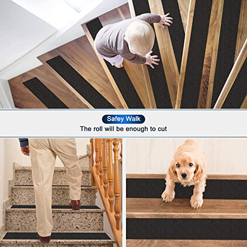 SANKEMU Black Anti Slip Tape, 2 inch by 33 feet, Non-Slip Traction Grip Tape to Tubs, Boats, Stairs, Clear, Soft, Comfortable for Bare feet - Thumbnail 6